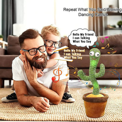 Premium Dancing Talking Cactus Toy With Cap and Muffler